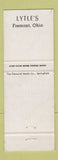 Matchbook Cover - Hart Schaffner Marx Men's Clothes Lytle's Fremont OH