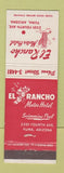 Matchbook Cover - El Rancho Motor Hotel Yuma AZ