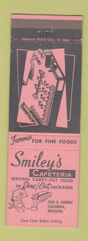 Matchbook Cover - Smiley's Cafeteria Columbia MO