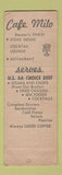 Matchbook Cover - Cafe Milo Benson AZ WEAR