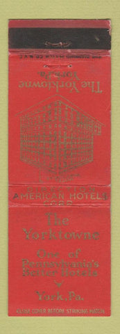 Matchbook Cover - Yorktowne Hotel York PA WEAR