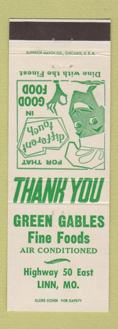 Matchbook Cover - Green Gables Fine Foods Linn MO