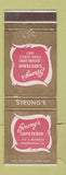 Matchbook Cover - Strong's Cafeteria Springfield IL