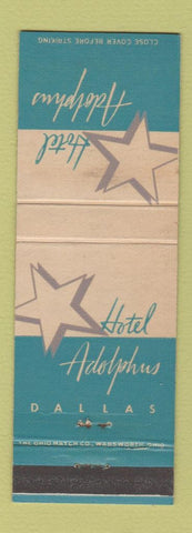 Matchbook Cover - Hotel Adolphus Dallas TX