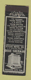 Matchbook Cover - Dixie Sherman Hotel Panama City FL