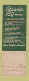 Matchbook Cover - Edgewater Gulf Hotel Edgewater Park MS