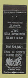Matchbook Cover - Dora's Dining Room Rockton IL