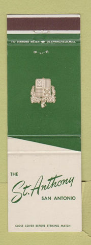 Matchbook Cover - St Anthony Hotel San Antonio TX