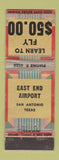Matchbook Cover - East End Airport San Antonio TX WORN