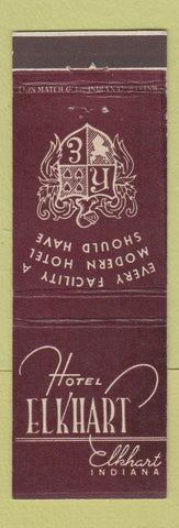 Matchbook Cover - Hotel Elkhart IN