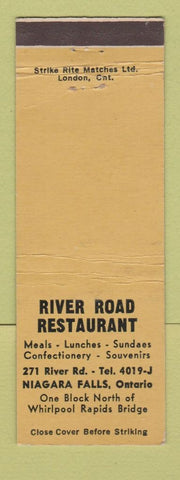 Matchbook Cover - River Road Restaurant Niagara Falls ON