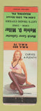 Matchbook Cover - Melvin Miller Match Collector Reading PA pinup WORN