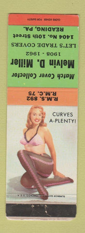 Matchbook Cover - Melvin Miller Match Collector Reading PA pinup WORN