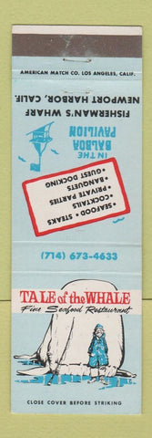 Matchbook Cover - Tale of the Whale Newport Harbor CA