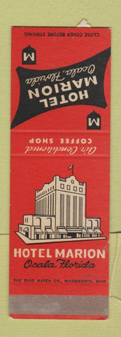 Matchbook Cover - Hotel Marion Ocala FL SAMPLE WEAR