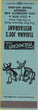 Matchbook Cover - Tijuana Joe's Restaurant Berkeley CA blue