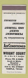 Matchbook Cover - Wright Court Motel Temple TX
