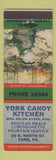 Matchbook Cover - York Candy Kitchen York PA