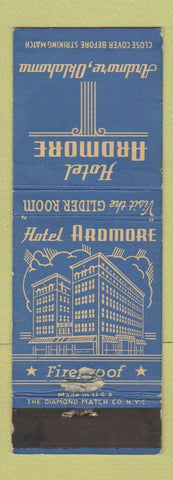 Matchbook Cover - Hotel Ardmore OK WEAR