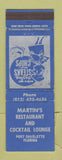 Matchbook Cover - Martin's Restaurant Port Charlotte FL