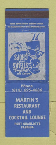 Matchbook Cover - Martin's Restaurant Port Charlotte FL