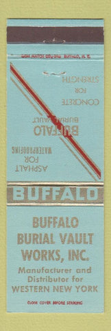 Matchbook Cover - Buffalo Burial Vault NY