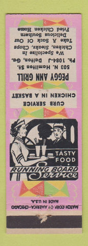 Matchbook Cover - Peggy Ann Grill Dalton GA WEAR
