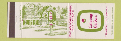 Matchbook Cover - Callaway Gardens Pine Mountain GA