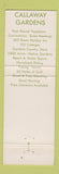 Matchbook Cover - Callaway Gardens Pine Mountain GA