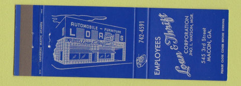 Matchbook Cover - Employees Loan Thrift Macon GA