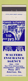 Matchbook Cover - Walters Insurance Agency Americus GA