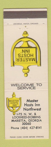 Matchbook Cover - Master Hosts Inn Marietta GA