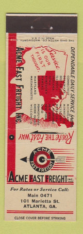 Matchbook Cover - Acme Fast Freight Trucking Atlanta GA