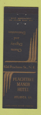 Matchbook Cover - Peachtree Manor Hotel Atlanta GA