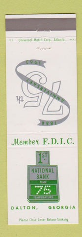 Matchbook Cover - 1st National Bank Dalton GA 1963