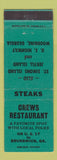 Matchbook Cover - Crews Restaurant Brunswick GA St Simons Island Woodbine