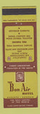 Matchbook Cover - Bon Air Hotel Augusta GA