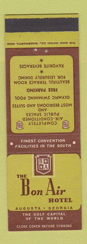 Matchbook Cover - Bon Air Hotel Augusta GA