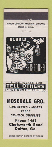 Matchbook Cover - Mosedale Grocery Dalton GA