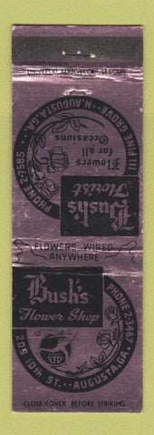 Matchbook Cover - Bush's Flower Shop Augusta GA