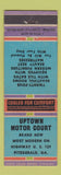 Matchbook Cover - Uptown Motor Court Fitzgerald GA