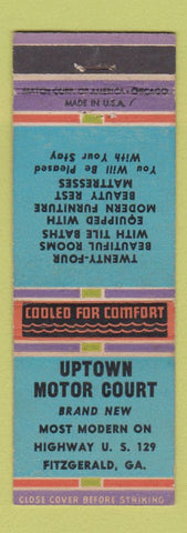 Matchbook Cover - Uptown Motor Court Fitzgerald GA