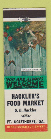 Matchbook Cover - Hackler's Food Market Grocery Fort Oglethorpe GA