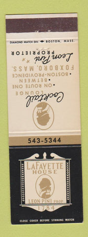 Matchbook Cover - Lafayette House Foxboro MA