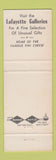 Matchbook Cover - Lafayette House Foxboro MA
