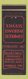 Matchbook Cover - Field & Cowles Insurance Boston MA