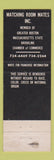 Matchbook Cover - Match Room Mates Service Brookline MA