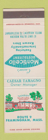 Matchbook Cover - Monticello Restaurant Framingham MA