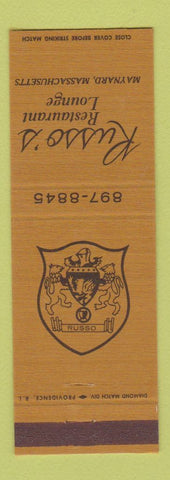 Matchbook Cover - Russo's Restaurant Maynard MA
