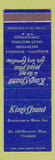 Matchbook Cover - King's Grant Restaurant Motor Inn Danvers MA